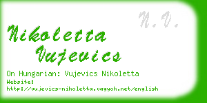 nikoletta vujevics business card